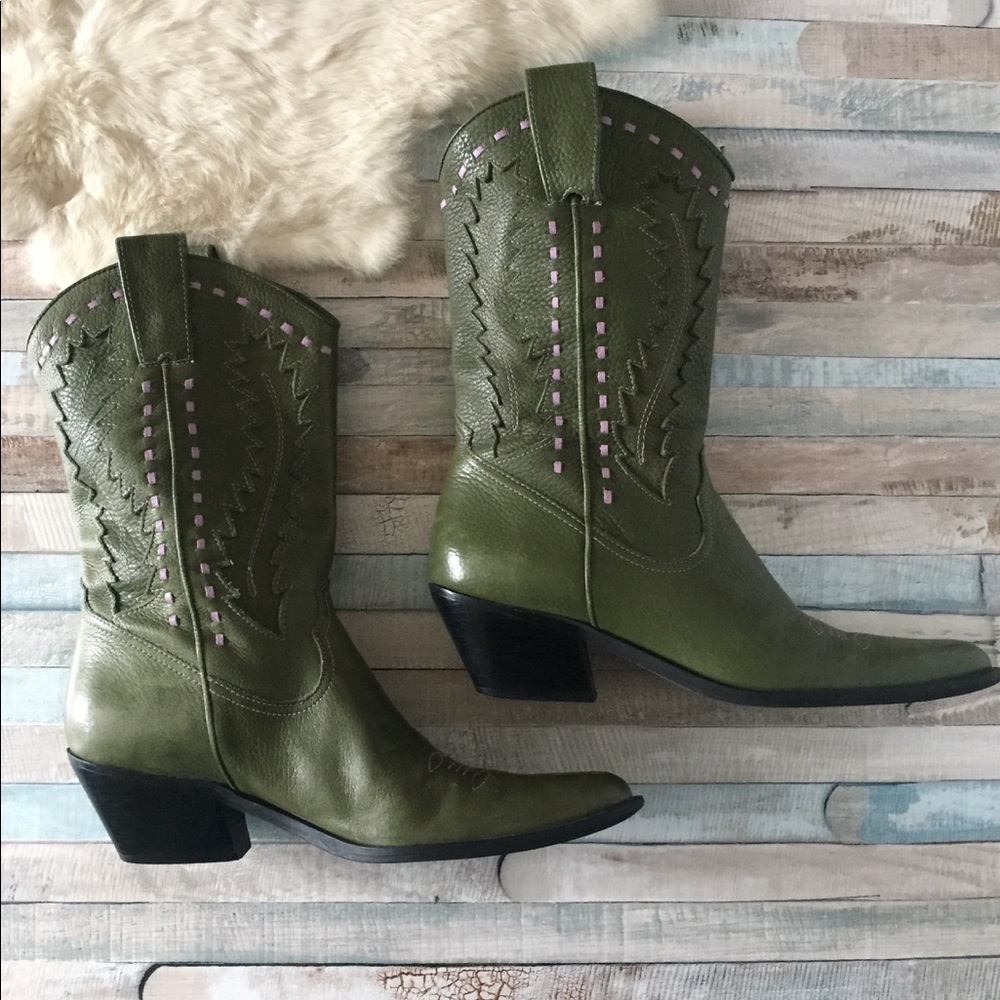 Gianni Bini Montana Leather Cowboy Boot, 7